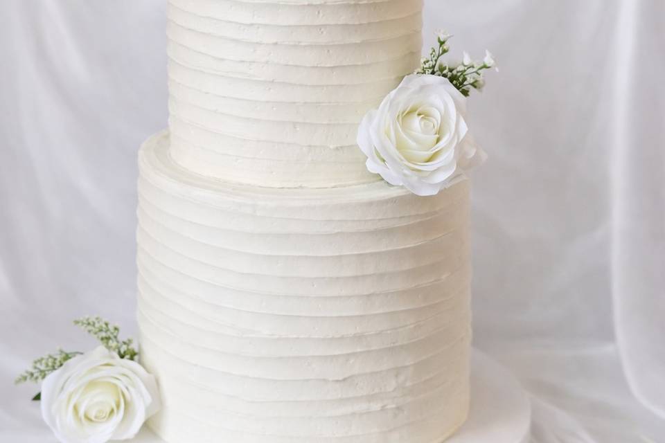 2 tier floral cake