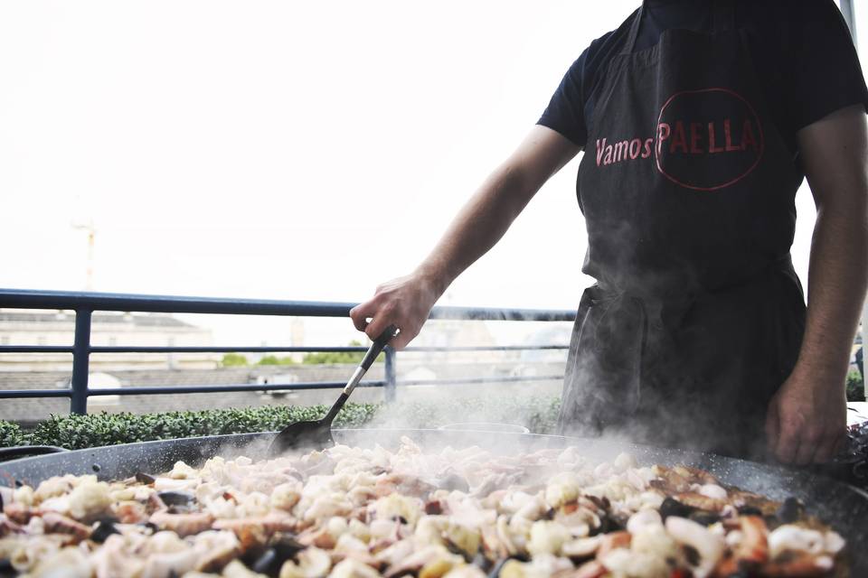 Paella cooked fresh