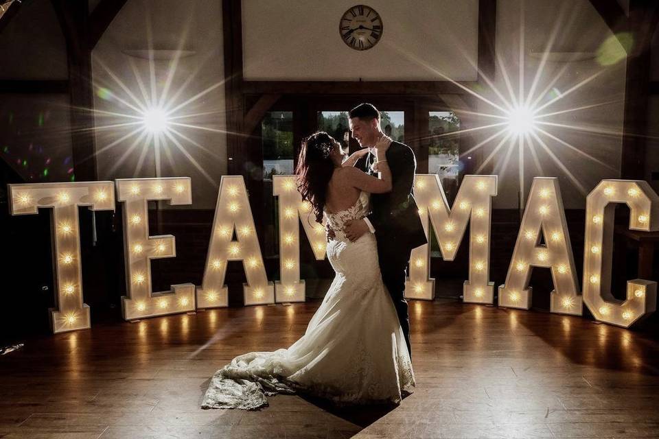 First dance light up letters