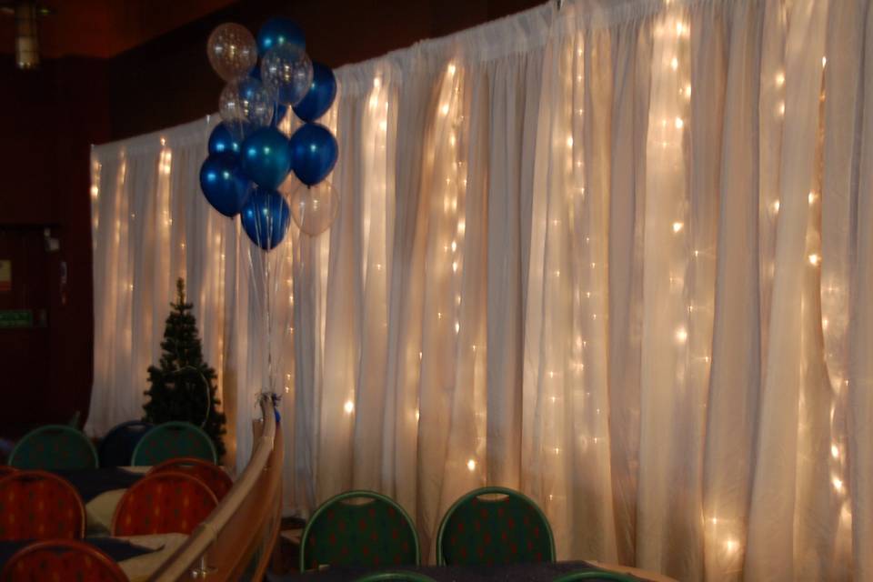 Twinkling fairy light curtain