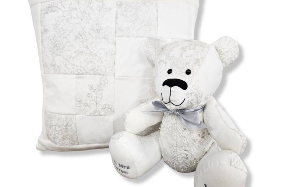 Wedding Memory Bear & Cushion