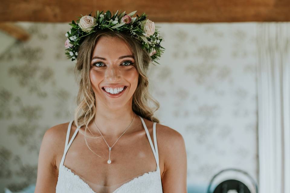 Bridal flower crown