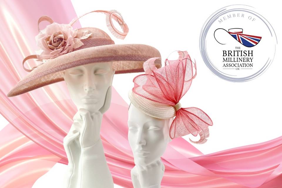 Samples of Pink Wedding Hats