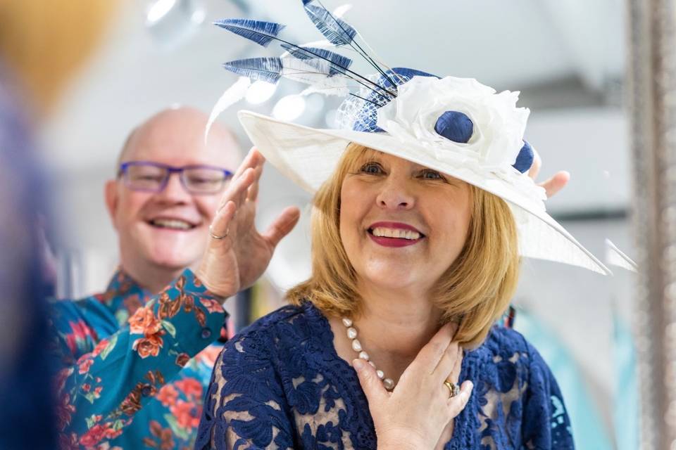 Happy Customer collecting hat