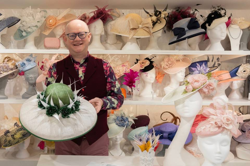 Simon at Marvellous Millinery