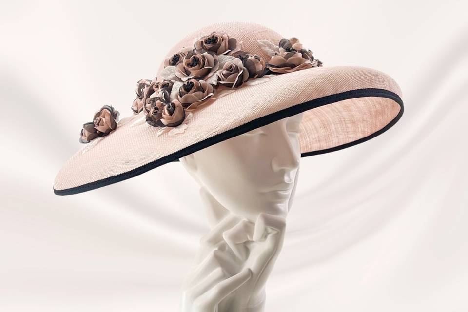 Pretty floral wedding hat
