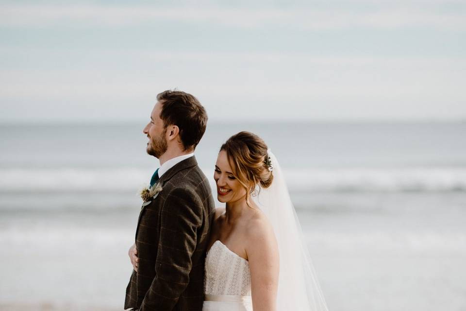 Wedding beach shot