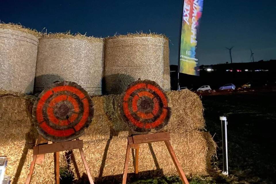 FarmFest rustic axe throwing