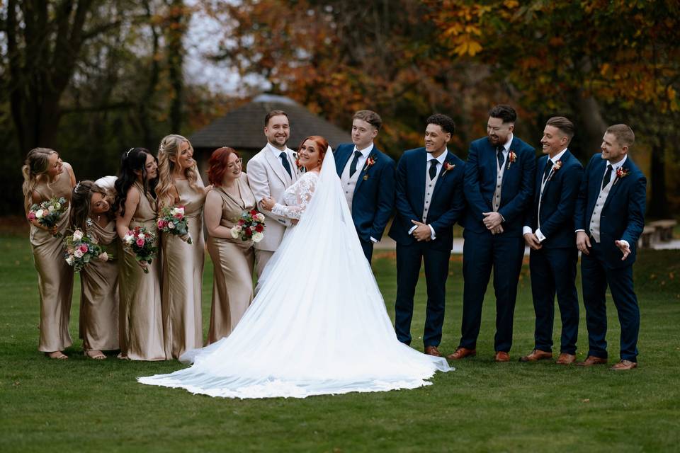 Navy and Champagne groomsmen