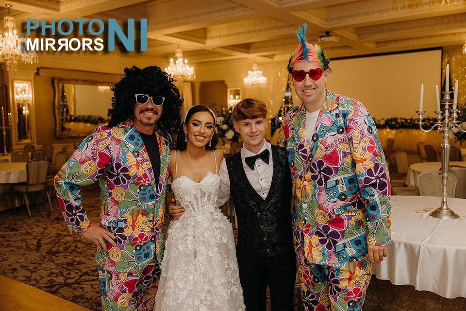 Attendants with Bride & Groom