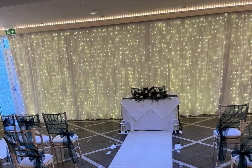 Aisle for wedding