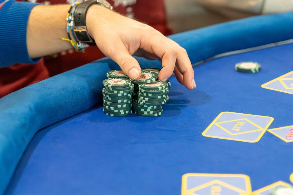 Hand stacks up the winnings