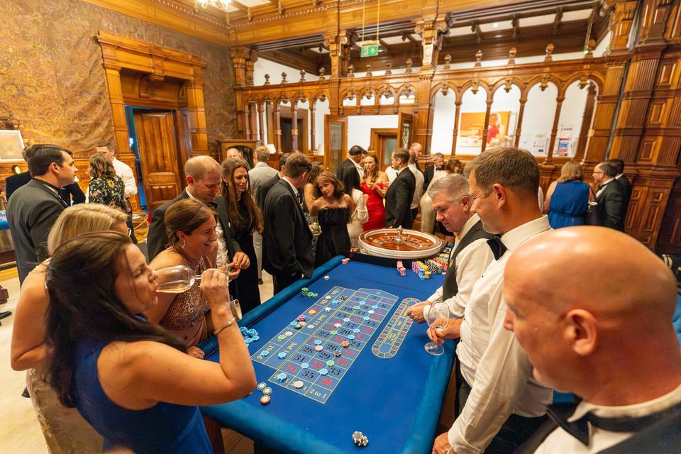 Roulette table draws a crowd