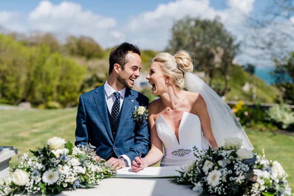 Signing the register