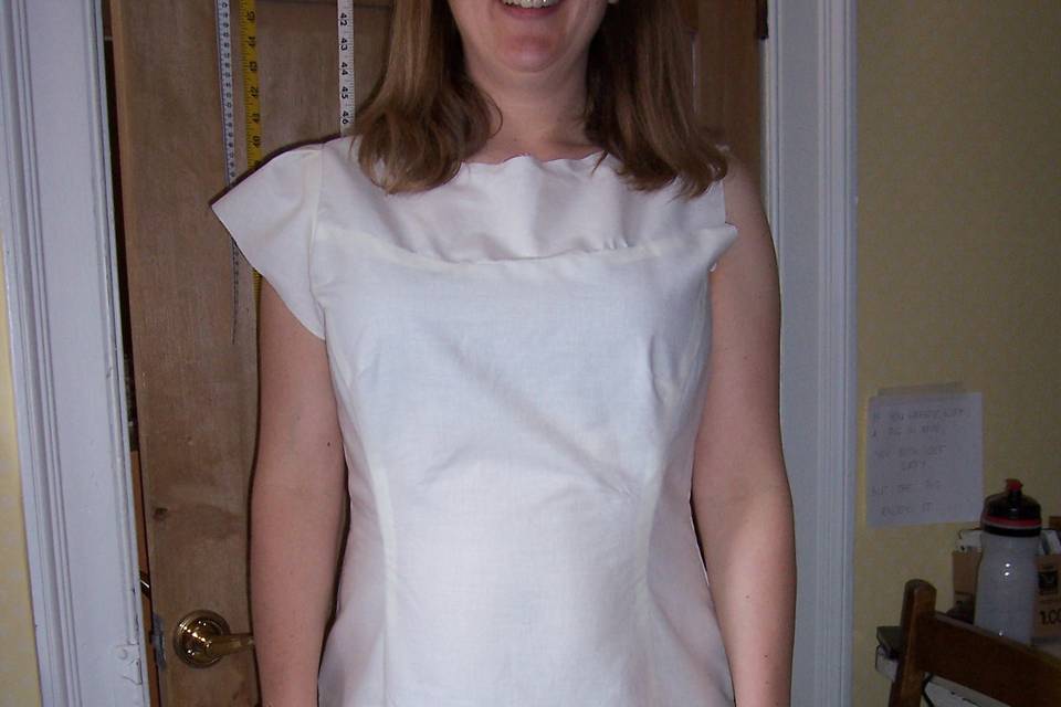 Test garment for cocktail dres