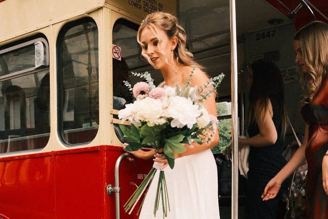 Bride Arrives in Style