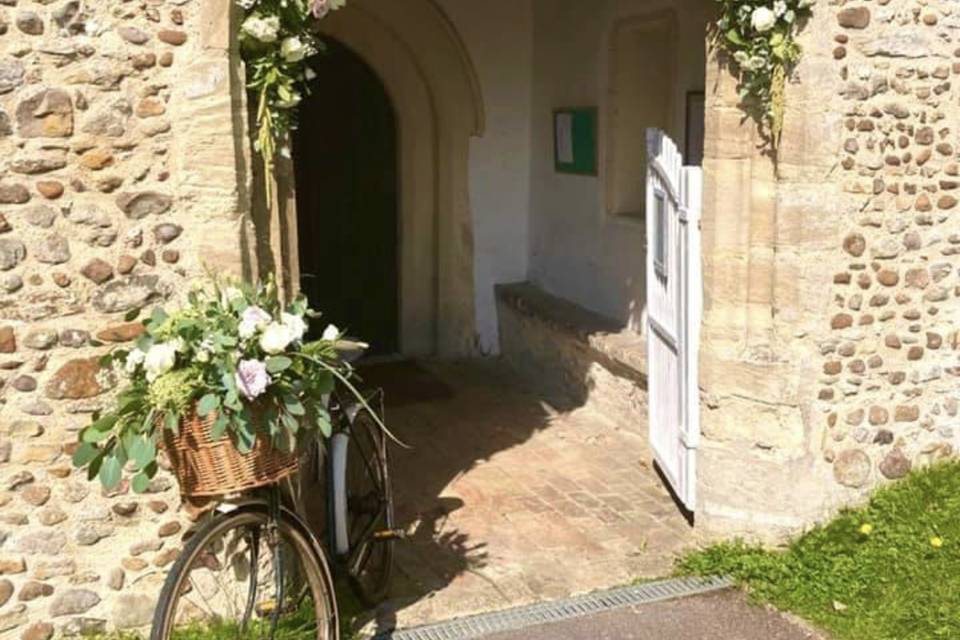 Bike and church arch