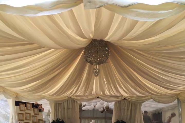 Inside our marquee