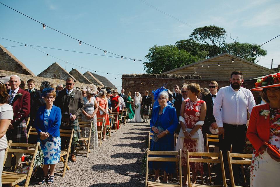 Courtyard wedding