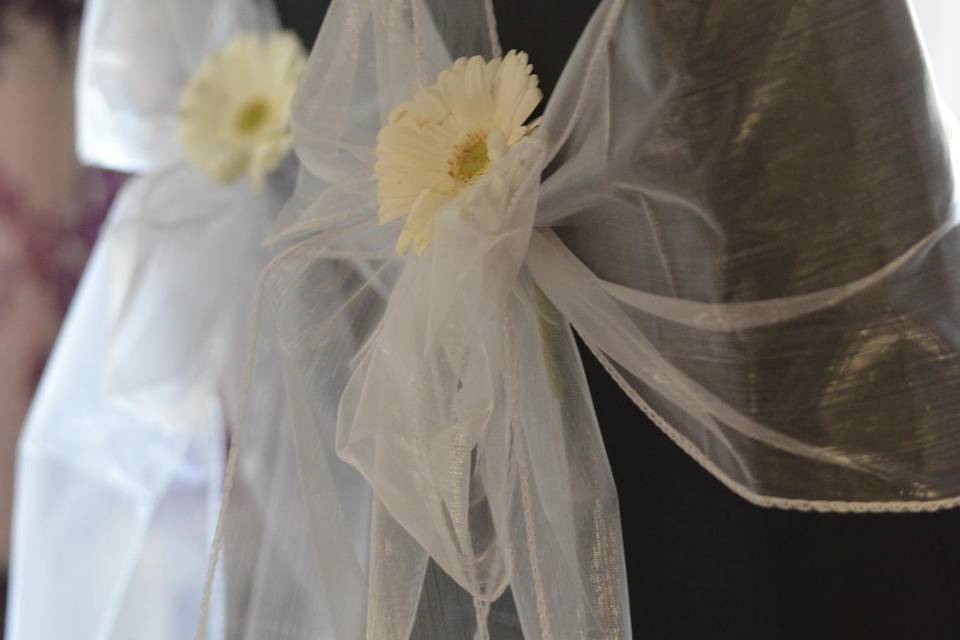 Black and white chair covers