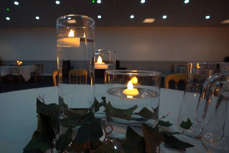 Glass centre pieces