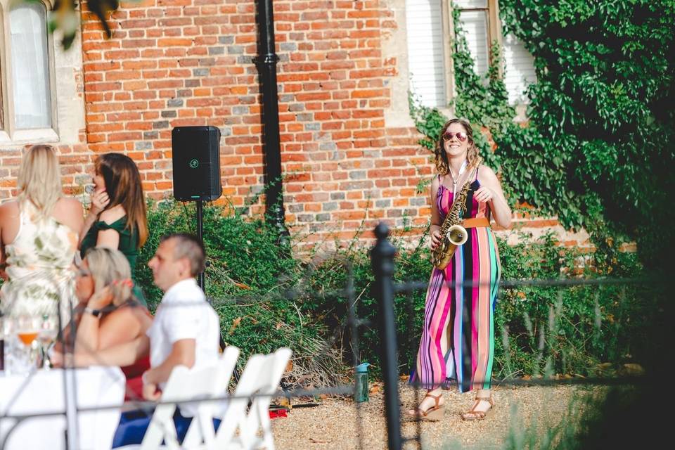 St Osyth Priory sunset sax