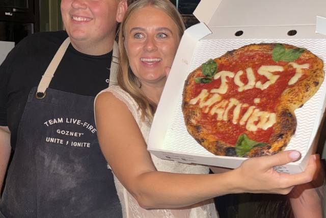 Just married pizza!