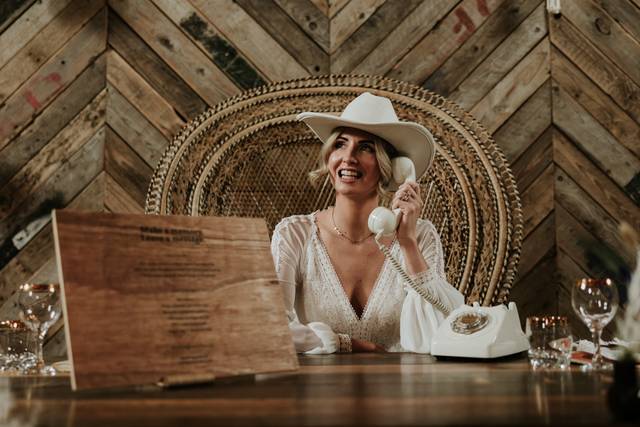 Bride on an Audio Guest Book