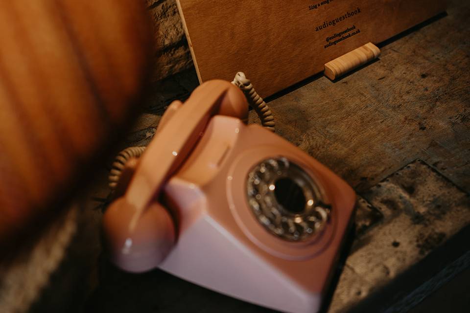 Pink Audio Guest Book Setup