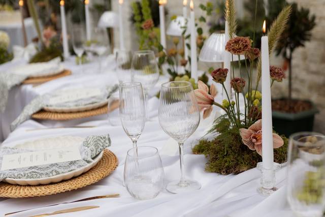 White taper candles