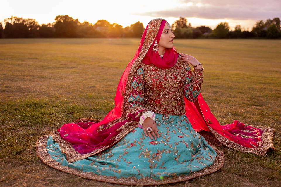 Sunset Bride Portraits Berks