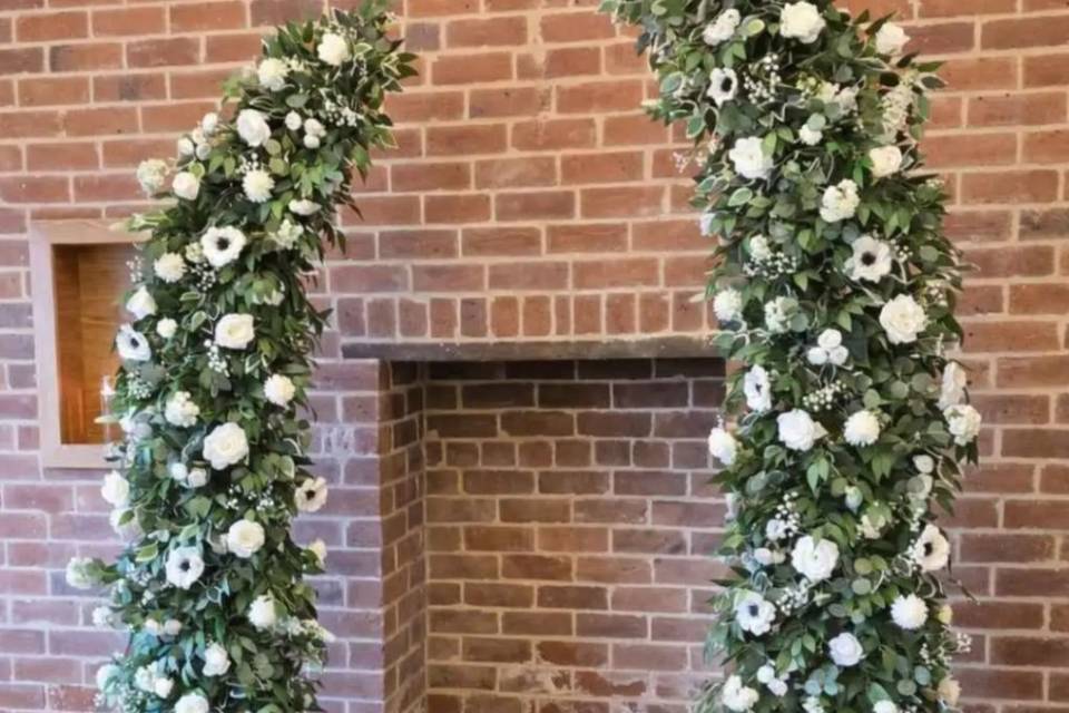Floral Broken Arch