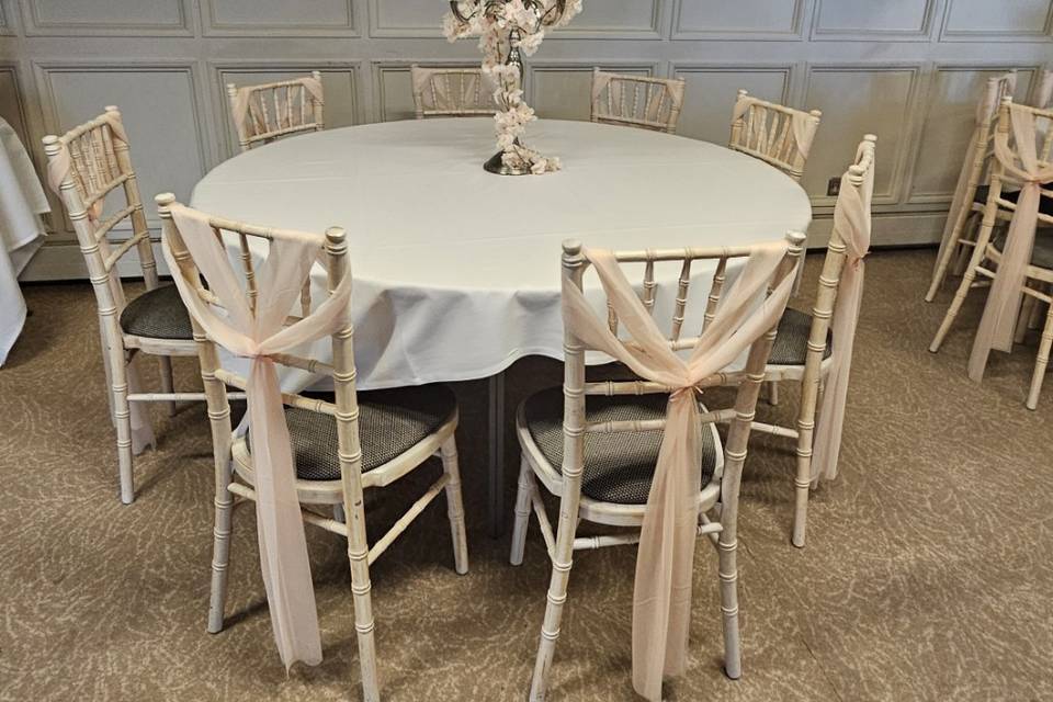 Blush Pink Chair Sashes