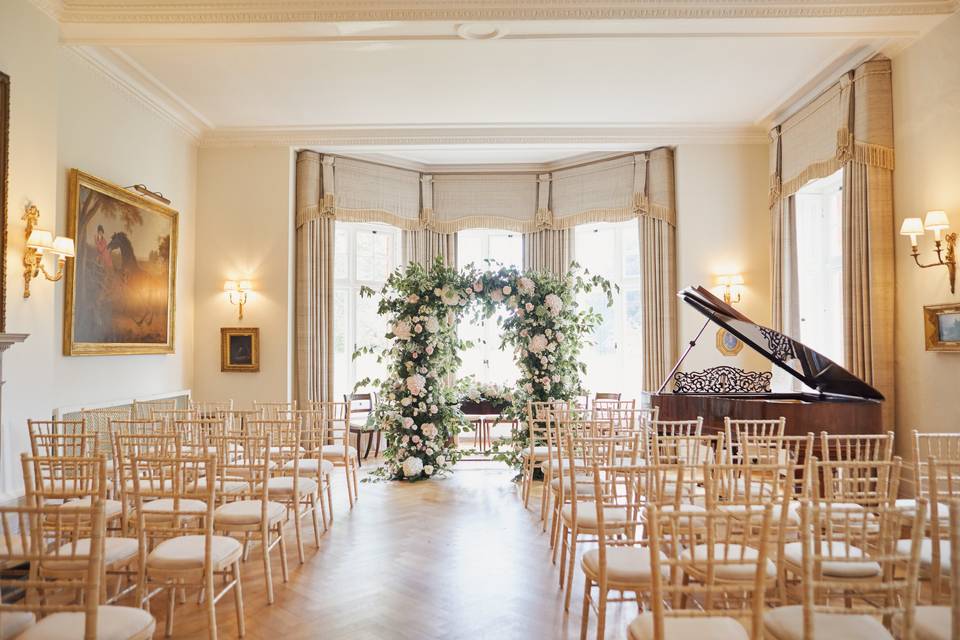 Indoor ceremony area