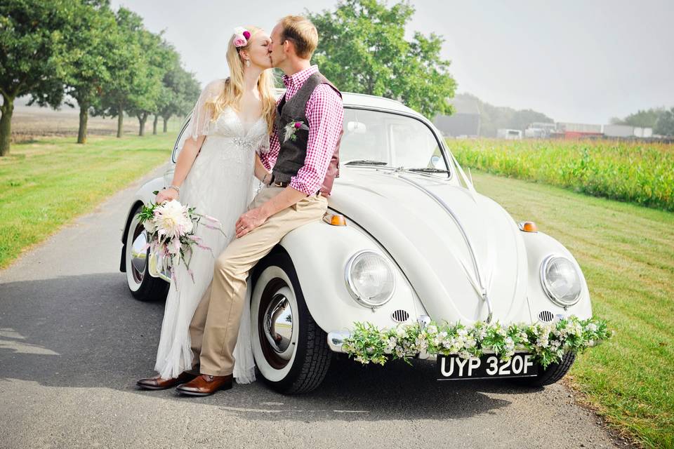 Vintage VW Beetle wedding car