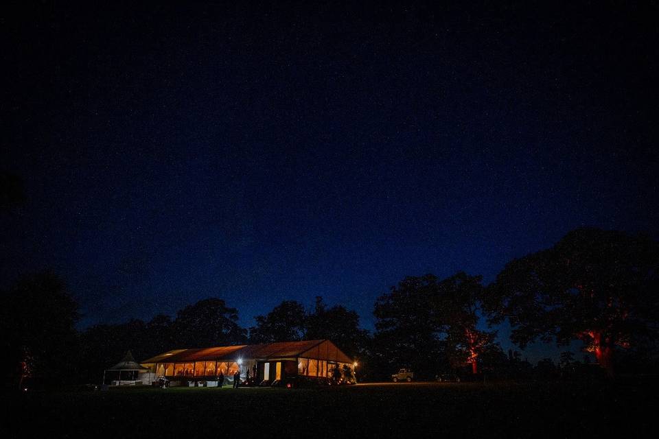 Marquee exterior at night