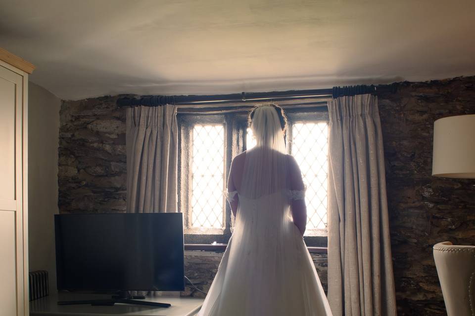 Candid bridal shot