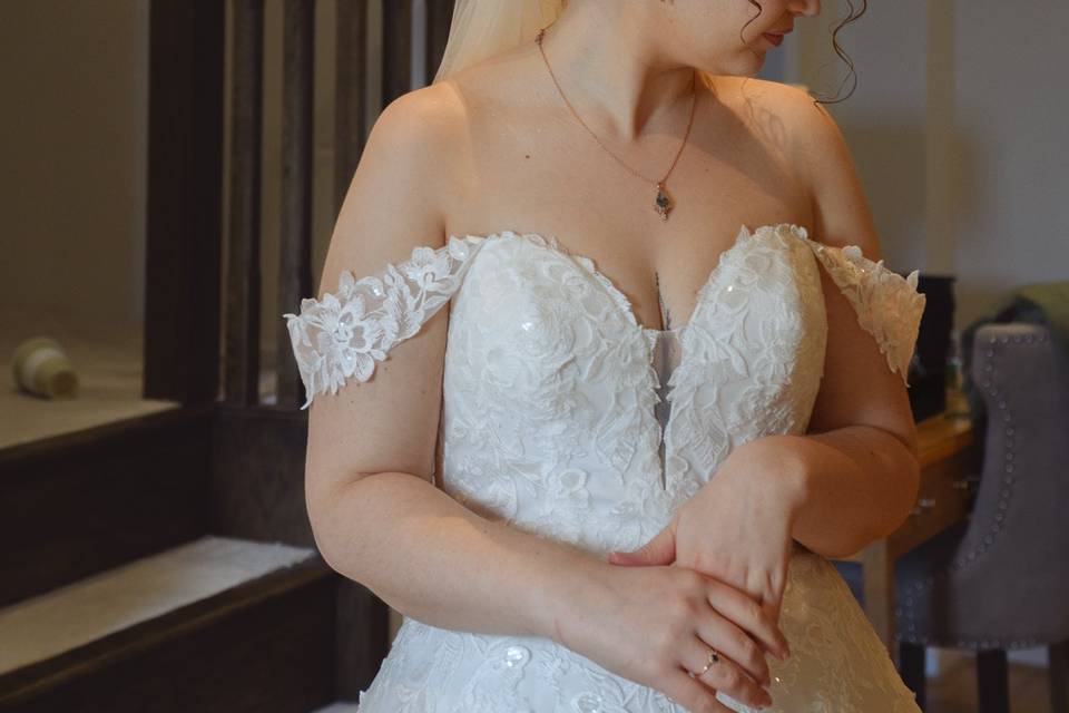 Candid bridal shot