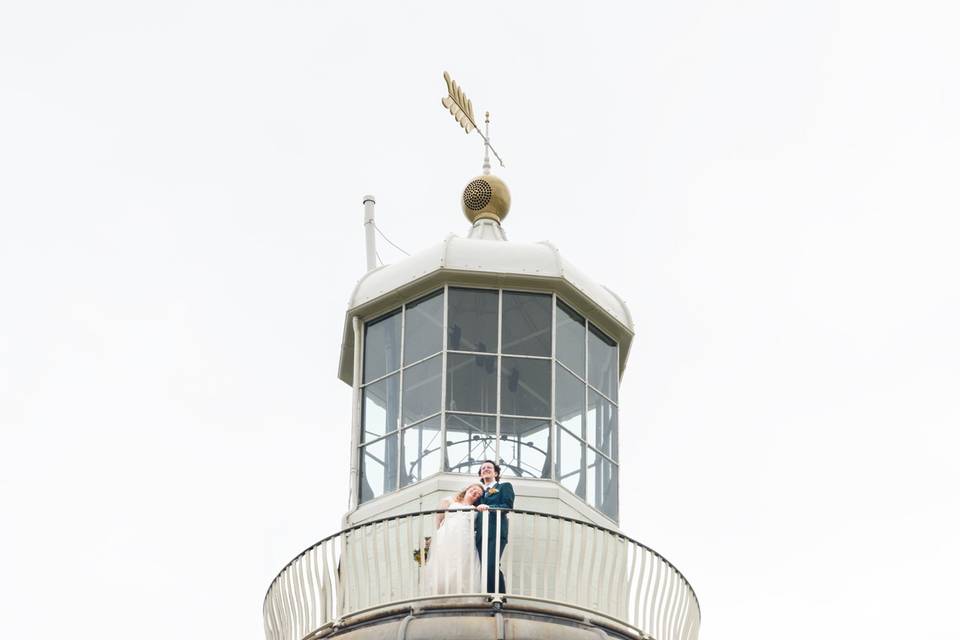 Couple on lighthouse