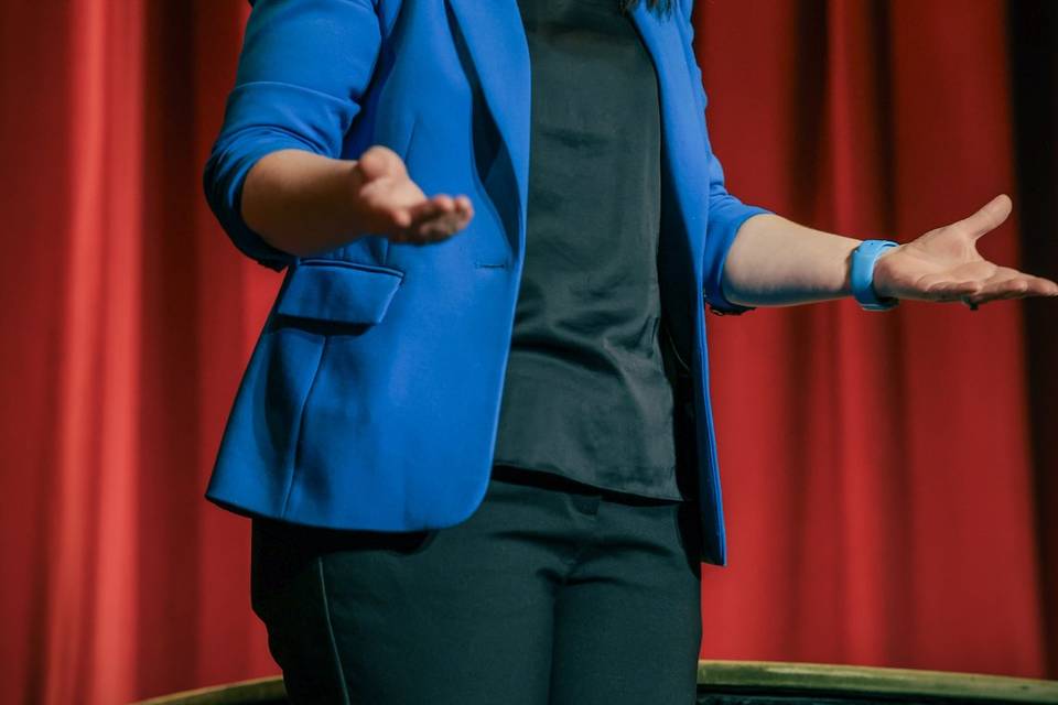 On stage at The Magic Circle