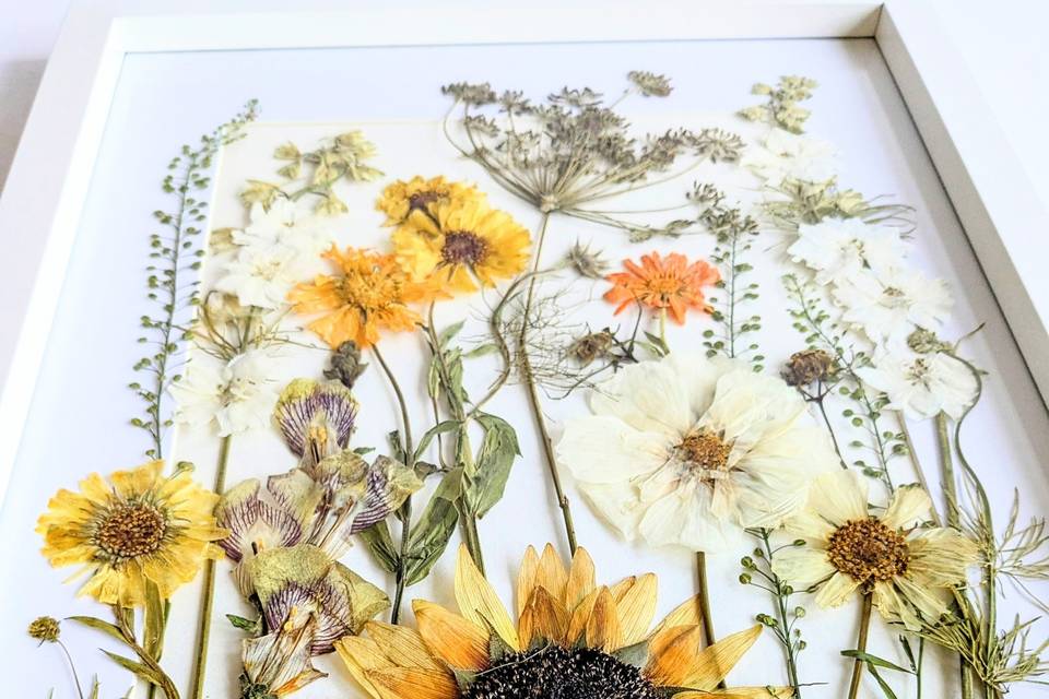 Pressed and preserved bouquet