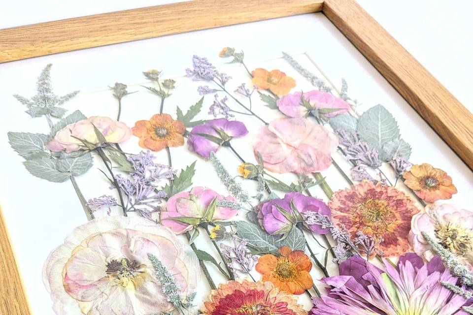 Pressed and preserved bouquet