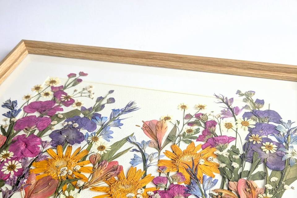 Pressed and preserved bouquet