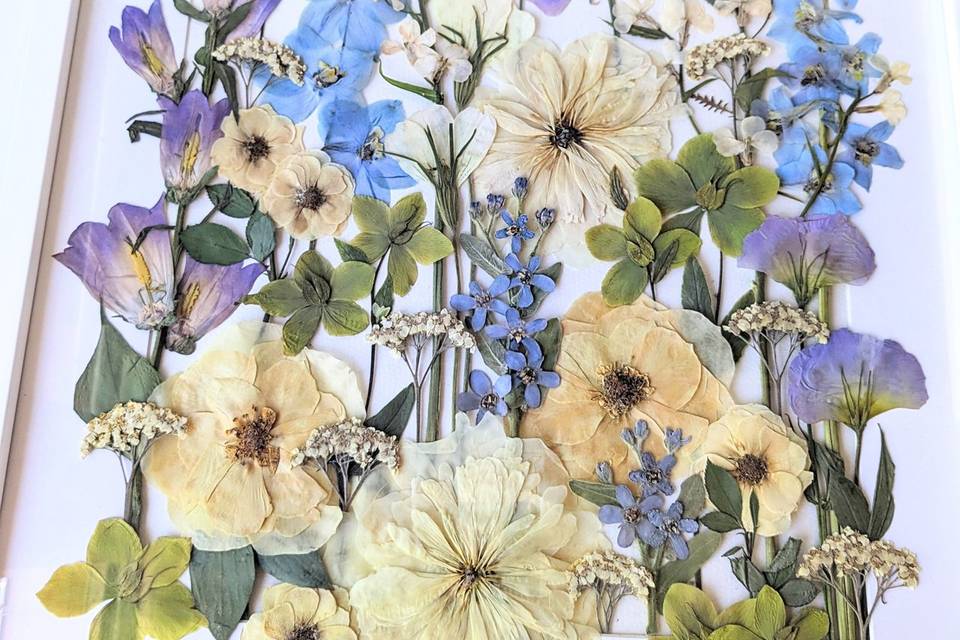 Pressed and preserved bouquet