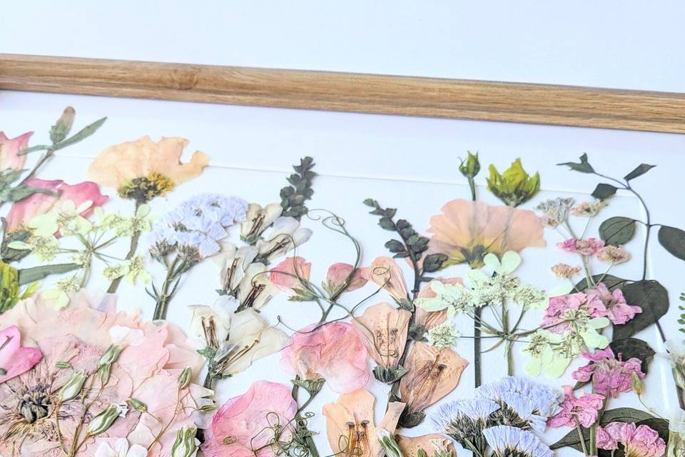 Pressed and preserved bouquet