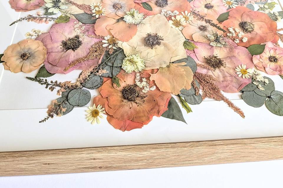 Pressed and preserved bouquet