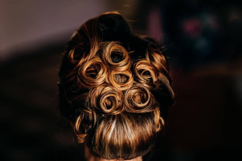 Updo with ringlet details