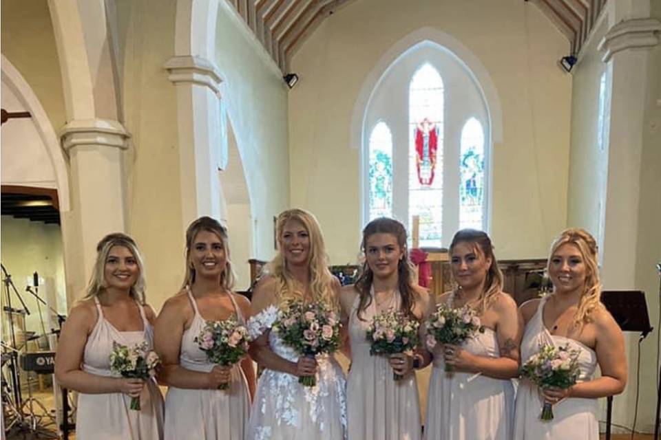 Full bridal party makeup
