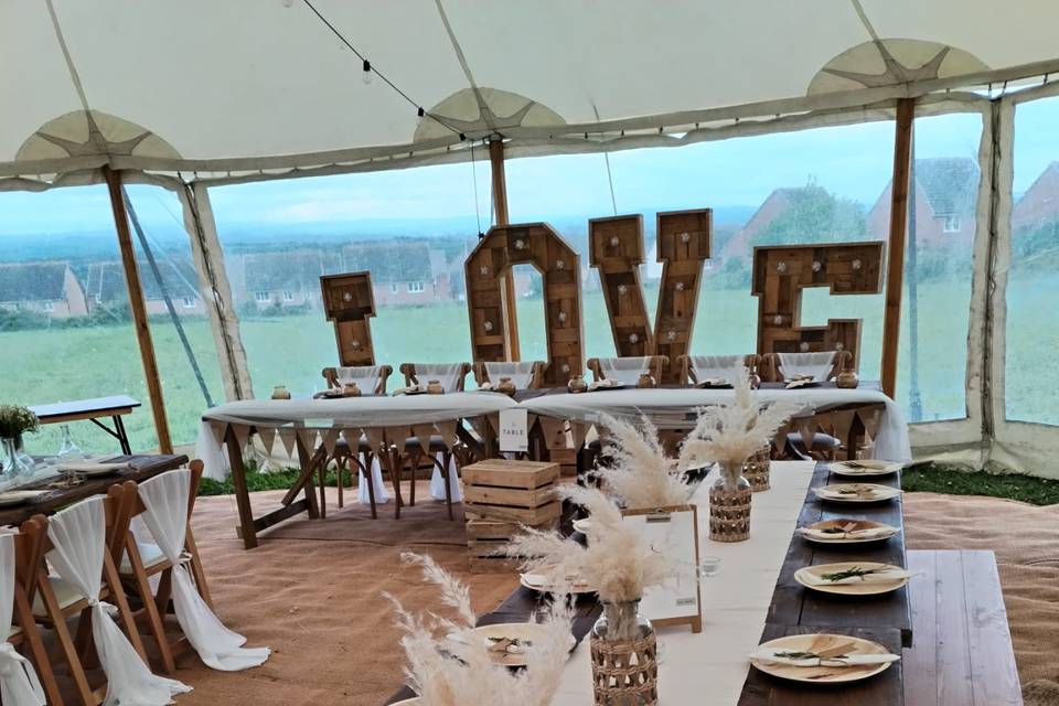 Rustic Wedding Setup