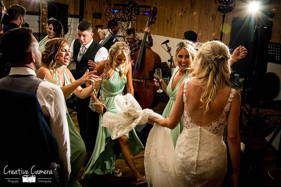 Bride getting jiggy